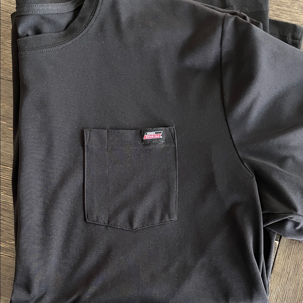 Dickies Charcoal Crew Neck Shirt Polyster